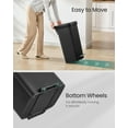 thumbnail image 4 of 12-Gallon Plastic Kitchen Trash Can with Stainless Steel Lid, Soft Close, Pedal Waste Bin with Wheels and Rear Handle, 4 of 7