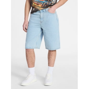 No Boundaries Men’s Denim Shorts, 100% Cotton, 12” Inseam, Sizes 28-44