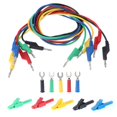 thumbnail image 1 of Scienceny 5 uds Cable de prueba de conector banana 15A 1000V 100cm de doble extremo con 5 pinzas de cocodrilo y 5 conectores en forma de U cables de prueba Herramientas y ferretería Scienceny TO004544-00, 1 of 1