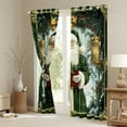 thumbnail image 3 of Manfei Green Santa Claus Black Out Curtains for Kid, Merry Christmas Curtains Pack of 2 (42x63 Each), Dreamy Fairy Tale Bedroom Curtains, Window Curtains Decor, 3 of 6