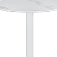 thumbnail image 3 of Benjara Counter Height Table with Marble Top and Metal Flared Base, White, 3 of 5
