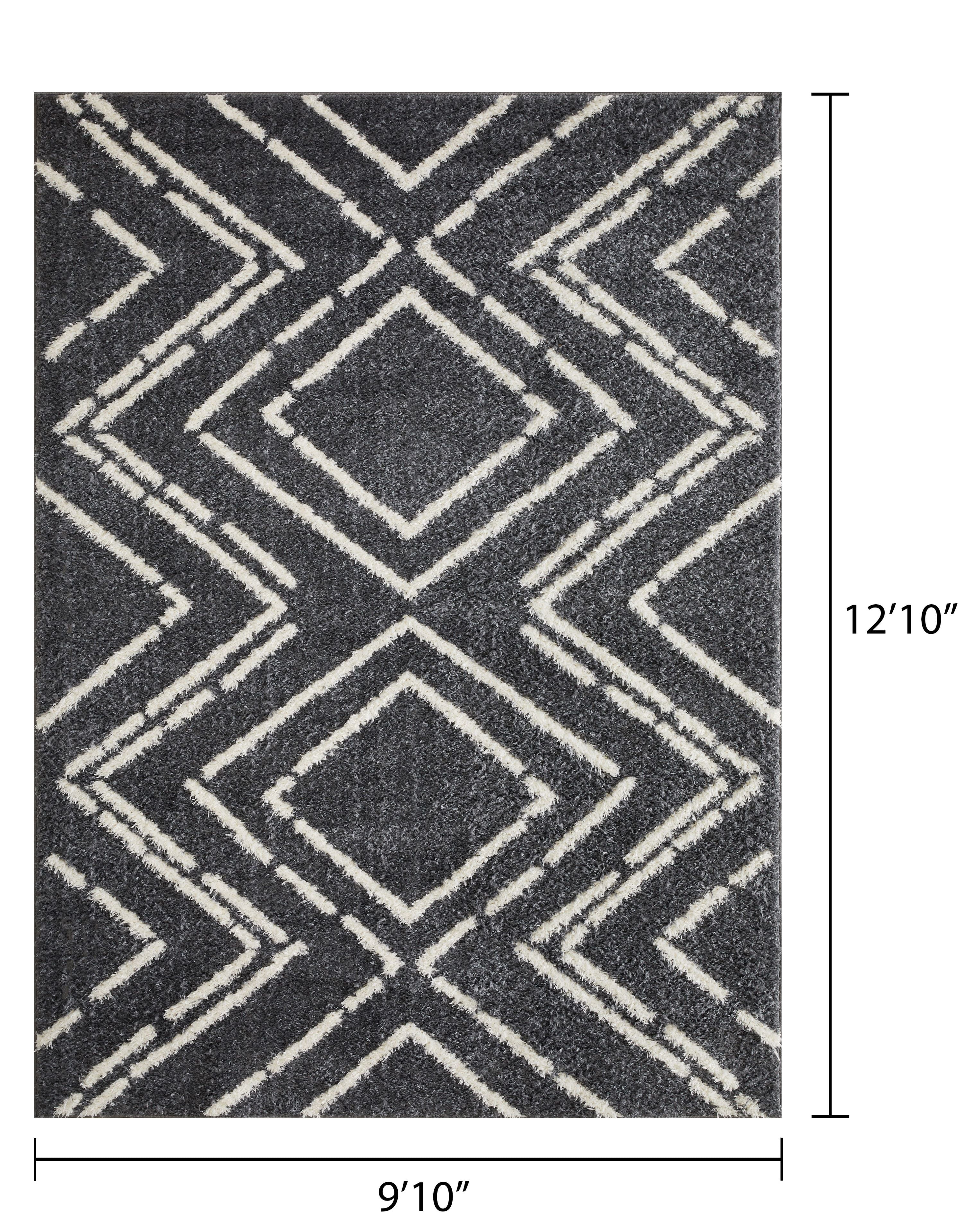 Loomaknoti Vemoa Armeley 9' x 12' Blue Geometric Indoor Area Rug