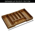 thumbnail image 2 of iDesign Expandable Acacia Wood Cutlery Drawer Organizer, 2 of 8
