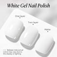 thumbnail image 4 of AZUREBEAUTY 18ML White Gel Nail Polish – Pure White Soak Off UV/LED Gel Polish for French Tips, High Gloss Solid White Nail Art Gel for DIY Manicure Salon Use, 4 of 9