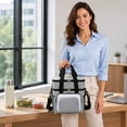 thumbnail image 5 of Insulated Lunch Bag, Portable Cooler Tote with Handle and Strap, Leak-Proof Reusable Lunch Box for Daily Commute, Office, Picnic, Travel, and Outdoor Adventures, 5 of 7