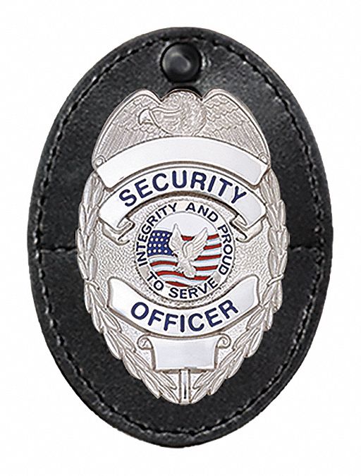 Heros Pride Badge Holder,Universal,Black,Leather 9140S
