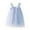 Blue, variant on Godom Little Girls Dresses Summer Sleeveless Sundress Twirly Party Clothing Tween Kid Off Shoulder Dresses