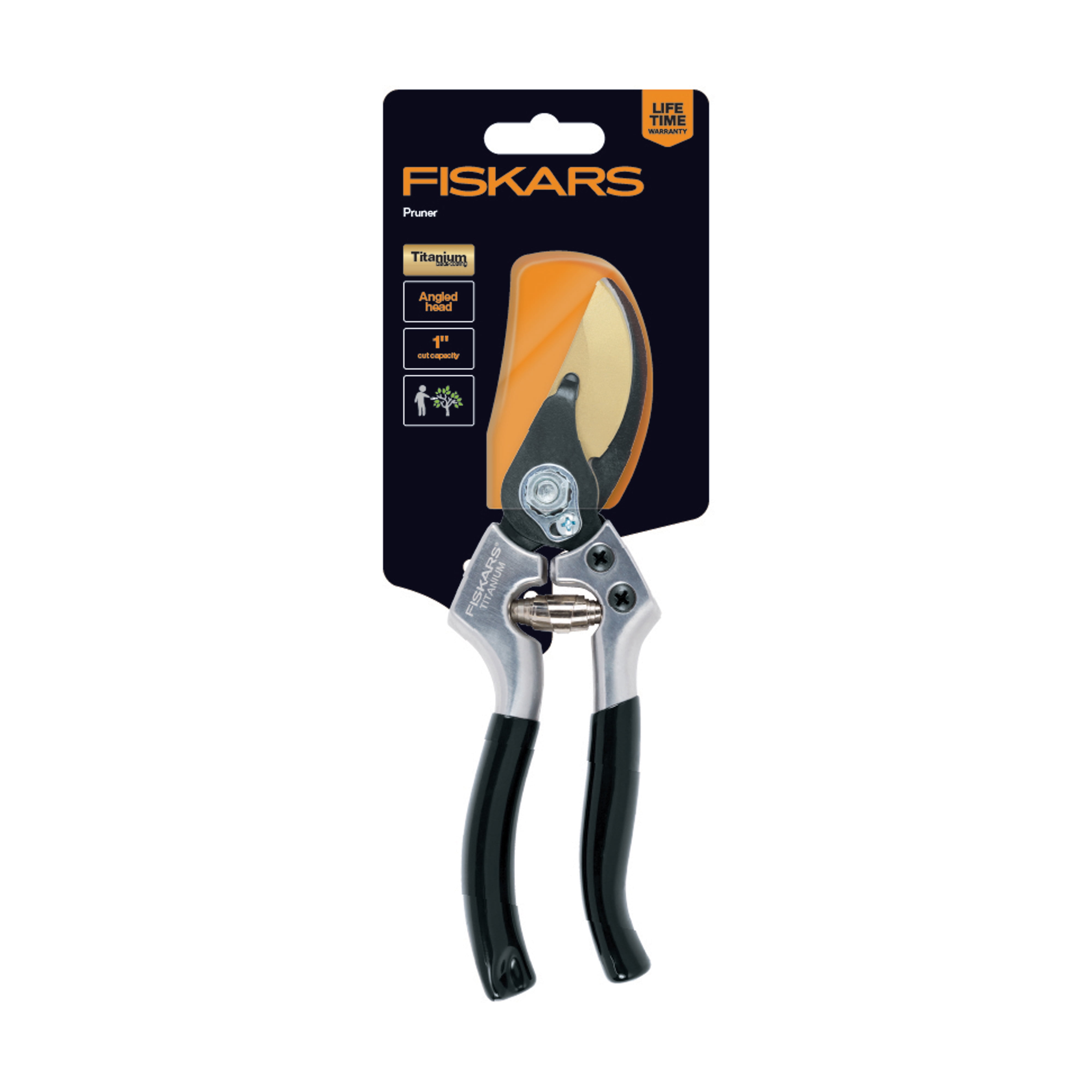 Fiskars 1 in. Titanium Coated Steel Blade Bypass Hand Pruner