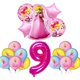 thumbnail image 1 of Decoración para fiesta de cumpleaños de la princesa Peach, recuerdos de fiesta de Mario rosa para niñas, globos, diadema, mantel, vasos, regalos para baby shower, 1 of 5