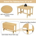 thumbnail image 6 of YINGYING Farmhouse Extendable Dining Table, 36" Solid Wooden Foldable Kitchen Table for Small Spaces, 6 of 12