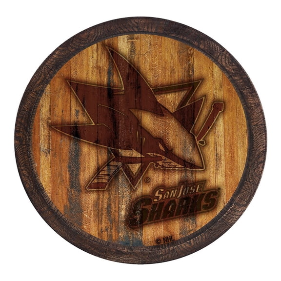San Jose Sharks 21'' x 21'' Faux Barrel Top Sign