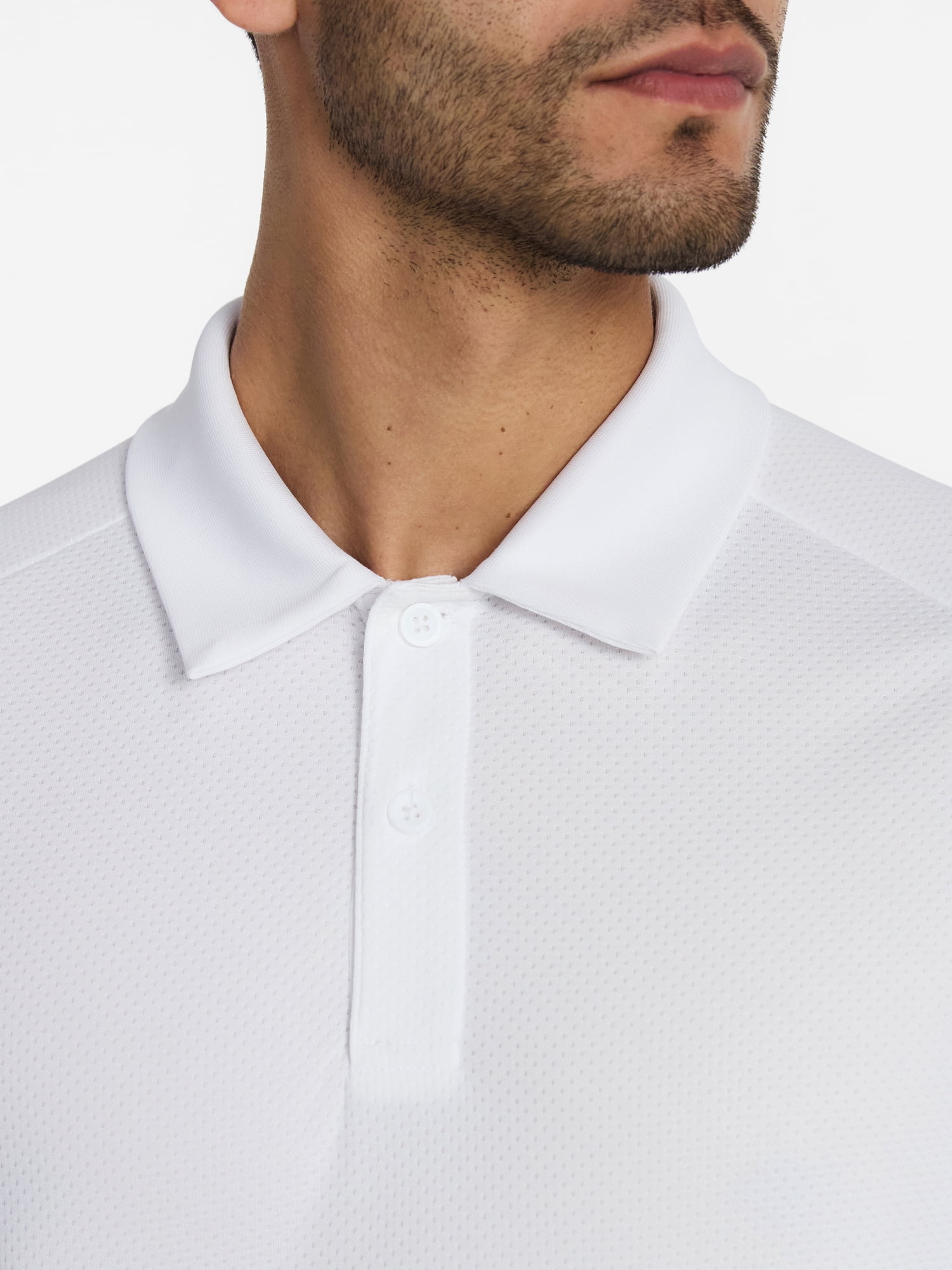 Athletic Works Men's and Big and Tall Men's Active Mesh Polo Shirt, Size XS-5XL