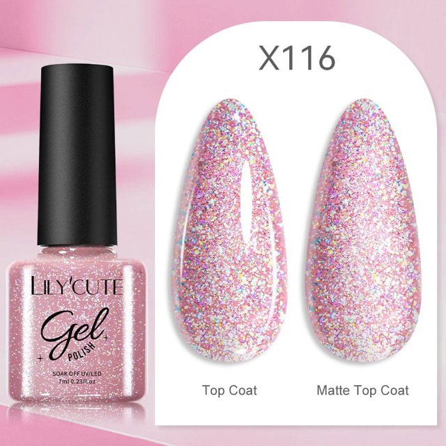 LILYCUTE-esmalte en Gel para uñas, barniz semipermanente para manicura, con LED UV, 129 colores, 7ML