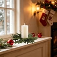 thumbnail image 6 of Artificial Leaves Candle Ring Wreath Mini Candle Holders Garland Christmas Table Centerpiece Decor For Candles Home Decoration, 6 of 6