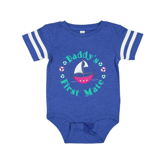Inktastic Daddys First Mate (girl) Girls Baby Bodysuit