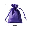 thumbnail image 3 of Efavormart 12PCS PURPLE Satin Gift Bag Drawstring Pouch Wedding Favors Bridal Shower Candy Jewelry Bags - 4"x 6", 3 of 11