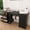 57.5"+Black, variant on IRONHALL Rolling Folding Sewing Machine Table with Lockable Wheels, 4-in-1 Multi-Functional Craft Station, End Table, Computer Desk & Kitchen Storage with Shelves for Apartments