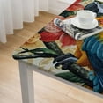 thumbnail image 5 of Acheng Parrot Flowers Branch Square Tablecloth Waterproof 100% Polyester Fiber 40*40, 5 of 8