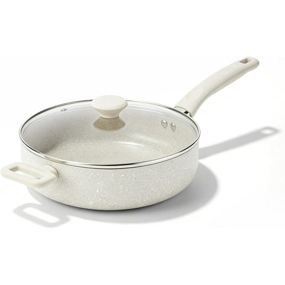 Granitestone 4Qt Saute Pan with Lid, 12 Inch Deep Frying Pan with Lid, Large Nonstick Skillet with Lid for Cooking, Oven Safe Skillet, Family Sized Frying Pans Nonstick, All in One Pan