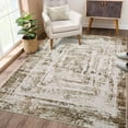 thumbnail image 2 of Shininglove Modern Abstract Distressed Area Rugs 10' x 13' for Living Room, Contemporary Non-Slip Washable Low Pile Carpets for Bedroom Home Office(Brown), 2 of 8