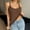 #11Brown, variant on MYAOYI Women Casual Basic Sleeveless Round Neck Rib-Knit Crop Tank Top With Suspender Sleeveless