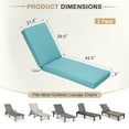thumbnail image 5 of Aoodor Outdoor Lounger Cushion 72''L x 21''W x 3"H Chair Seat Cushion - Set of 2, 5 of 8