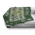 thumbnail image 3 of Afghan Soft Flannel Fleece Blanket, Oriental Culture Arrangement of Geometric Shapes Rhombuses and Circles Illustration, Cozy Plush for Indoor and Outdoor Use, 50" x 70", Multicolor, by Ambesonne, 3 of 6