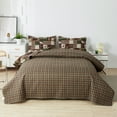 Green Essen Rustic Quilt Sets Twin Size Moose Bear Bedding Reversible