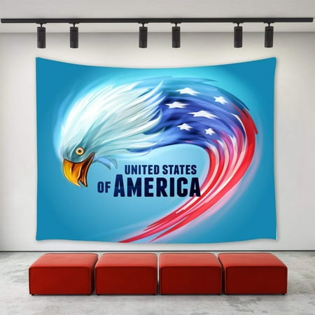 CADecor American Flag Bald Eagle Tapestry,United States of America Bald Eagle Stripe and Star USA Flag Wall Tapestry Home Wall Decor Tapestries for Bedroom Living Room College Dorm 40x60 (Best College Dorm Rooms In America)