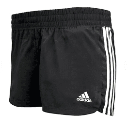 Adidas Women's Pacer 3 Stripe Knit Polyester Gym Shorts