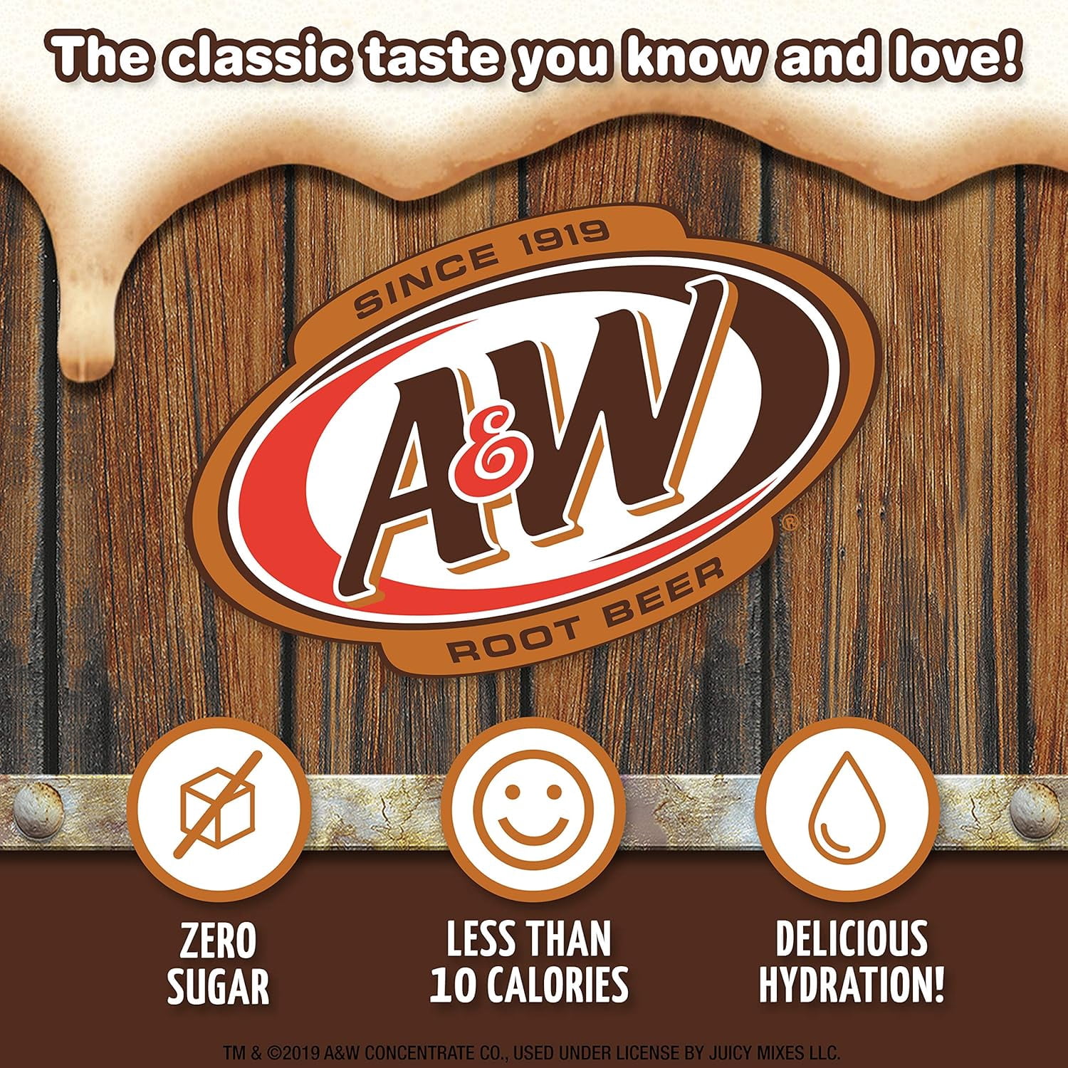 (6 pack) AW Root Beer Powder Drink Mix, Sugar-Free, 12 Pack