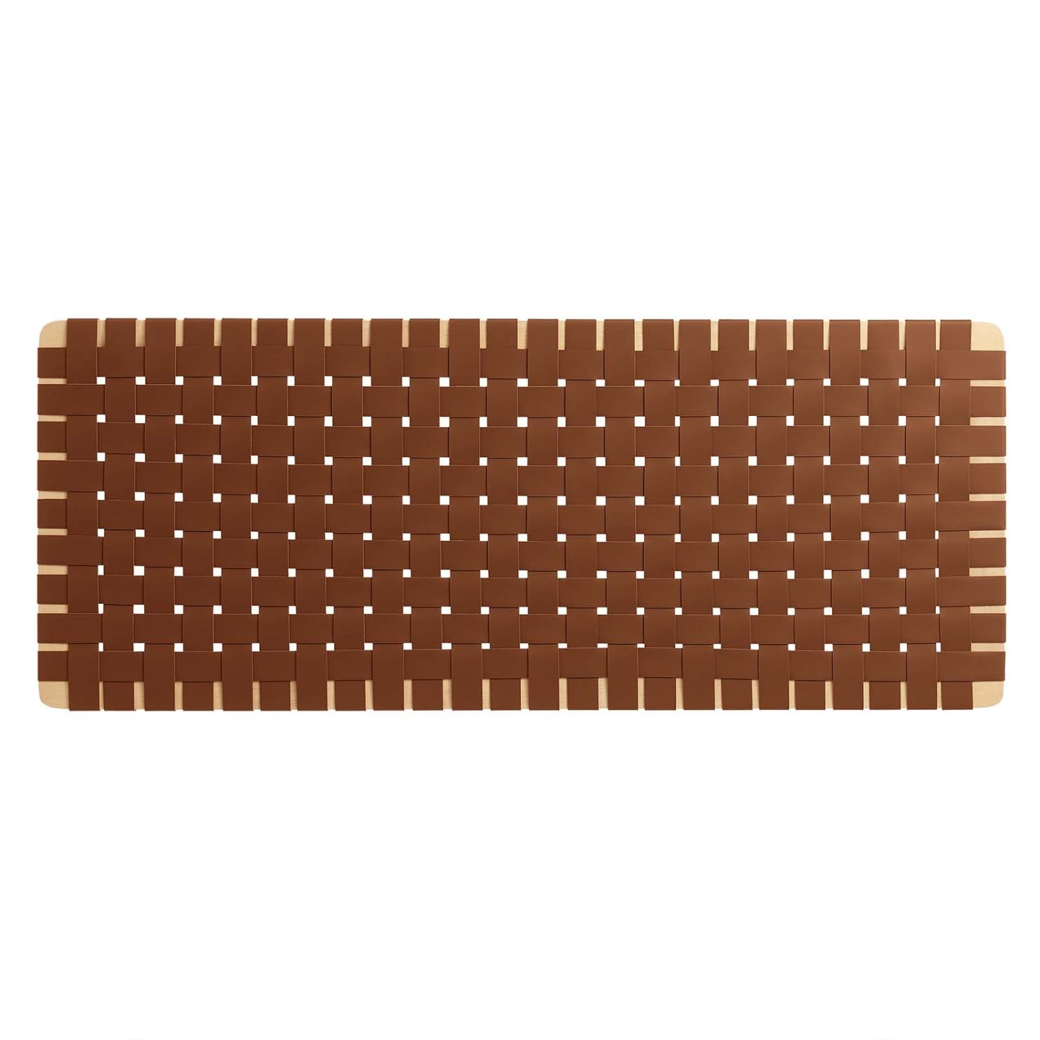 Headboard, Full Size, Brown Natural, Vegan Leather, Bedroom, Modern Contemporary HB36753