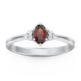 thumbnail image 2 of Birthstone Oval Ring with Shoulder Accents - Garnet (January), 2 of 5