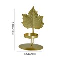 thumbnail image 3 of Wrought Iron Candlesticks Set of 2 | Gold Leaf Butterfly Flower Designs | Rustic Romantic Candle Holders for Dining Table Living Room Decor | Stable Round Base Home Accent, 3 of 6