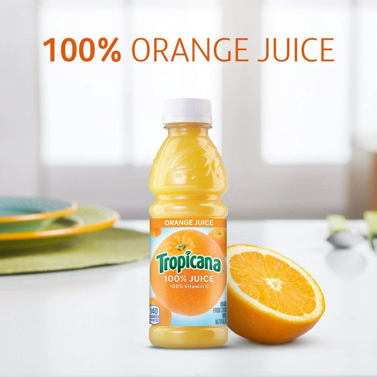 Tropicana Orange Juice, 10 Ounce Bottles (Pack of 24) 