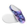 thumbnail image 3 of Lsque White Skull Flower Pattern Womens Comfort Cotton on Scuff With Memory Foam and Anti-skid Sole Slipper-46/47, 3 of 7