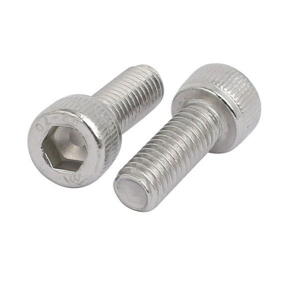 M6x16mm 304 Stainless Steel Left Hand Thread Hex Socket Cap Screw Fastener 2Pcs