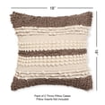 thumbnail image 3 of · REDEARTH · Boho Textured Throw Pillow Cases -Woven Tufted Decorative Farmhouse Cushion Covers Set for Couch - Sofa - Bed - Chair - Dining - Patio - Outdoor - 100% Cotton (18x18 ; Natural) Pack of 2, 3 of 7