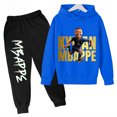 thumbnail image 2 of 2024 Ropa para niños CALIENTE Conjunto de sudadera con capucha para niños más pantalones de sudadera Conjunto de 2 piezas para niños y niñas Mbappe Avatar Estampado Bebé Niña, 2 of 5