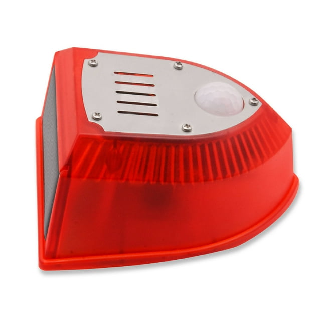 Alarma del sensor de Movimiento, 129db de sonido y alarma de luz panel policristalino solar o dc carga 6pcs led rojos para almacén de la granja
