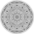 thumbnail image 1 of Ahgly Company Machine Washable Indoor Round Transitional White Smoke Area Rugs, 6' Round, 1 of 7