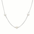 thumbnail image 2 of Perle d'Eau Douce Blanche en Argent Sterling 925 Rhodium 7-8mm avec Collier d'Extension de 2 Pouces 17 Pouces, 2 of 3