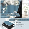 thumbnail image 3 of Japanese Cranes Blue Blackout Window Curtains for Living Room,Thermal Insulated Curtains,52x84 Inch,Set of 2, 3 of 6