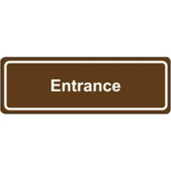 Partners Brand SN503 Entrance Door Sign, Brown