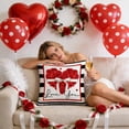 thumbnail image 6 of Dtchengua Heart Print Decorative Pillow - Red Valentine‘s Throw for Living Room, Bedroom & Festive Ambiance, 6 of 6