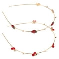 thumbnail image 4 of WORGEOUS 2pcs Cererry Strawberry Dadberry Hoops Cabello Tandilas de fruta Accesorios para el cabello, 4 of 8