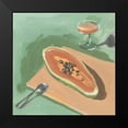 thumbnail image 2 of Wang, Melissa 12x12 Black Modern Framed Museum Art Print Titled - Still Life with Papaya I, 2 of 5