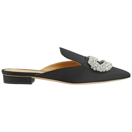 

Giannico Ladies Black Daphne Flat Satin Mules Brand Size 35 ( US Size 5 )