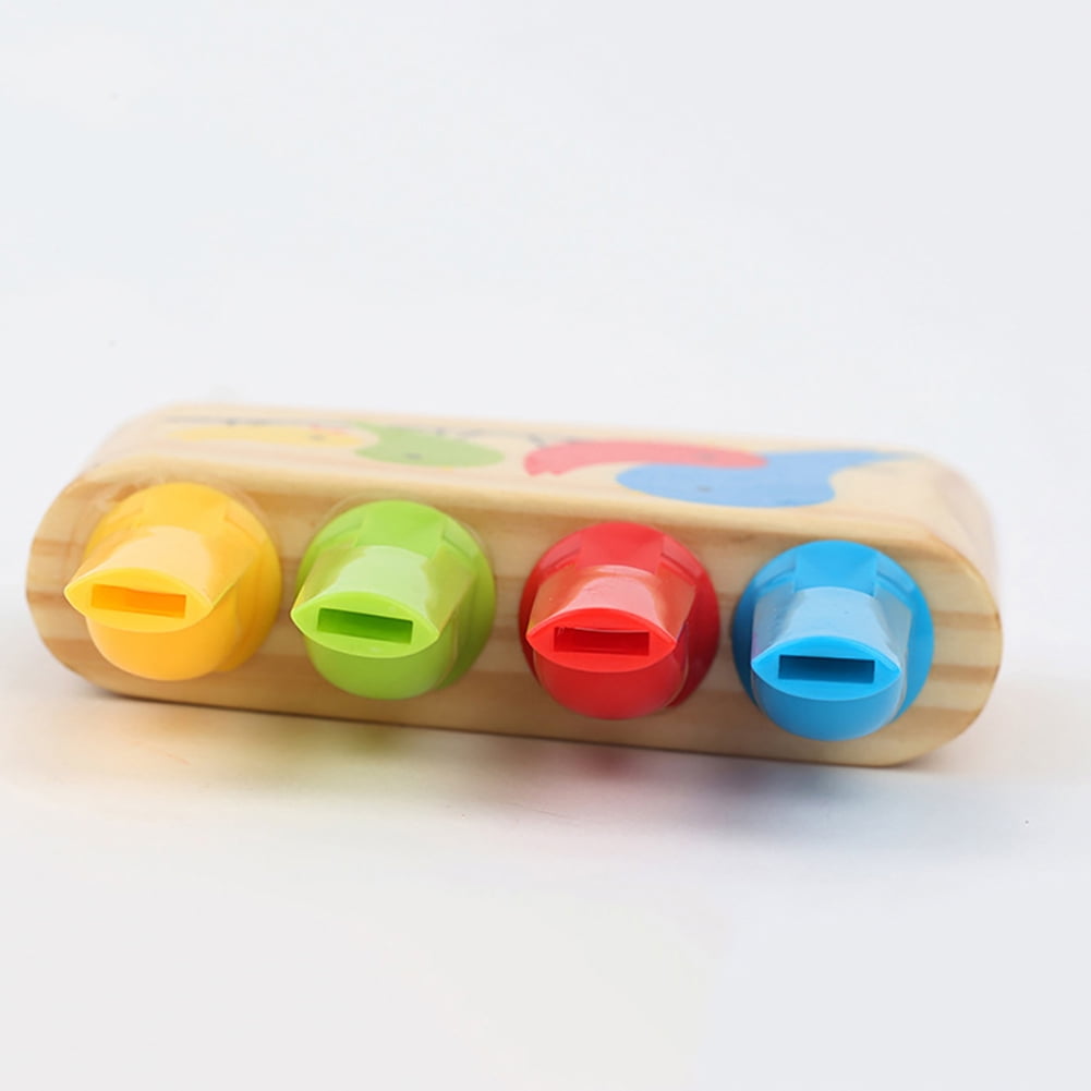 Baby Wooden Toys Rainbow Panpipe  Whistle Birds Whistling Musical Toys one 