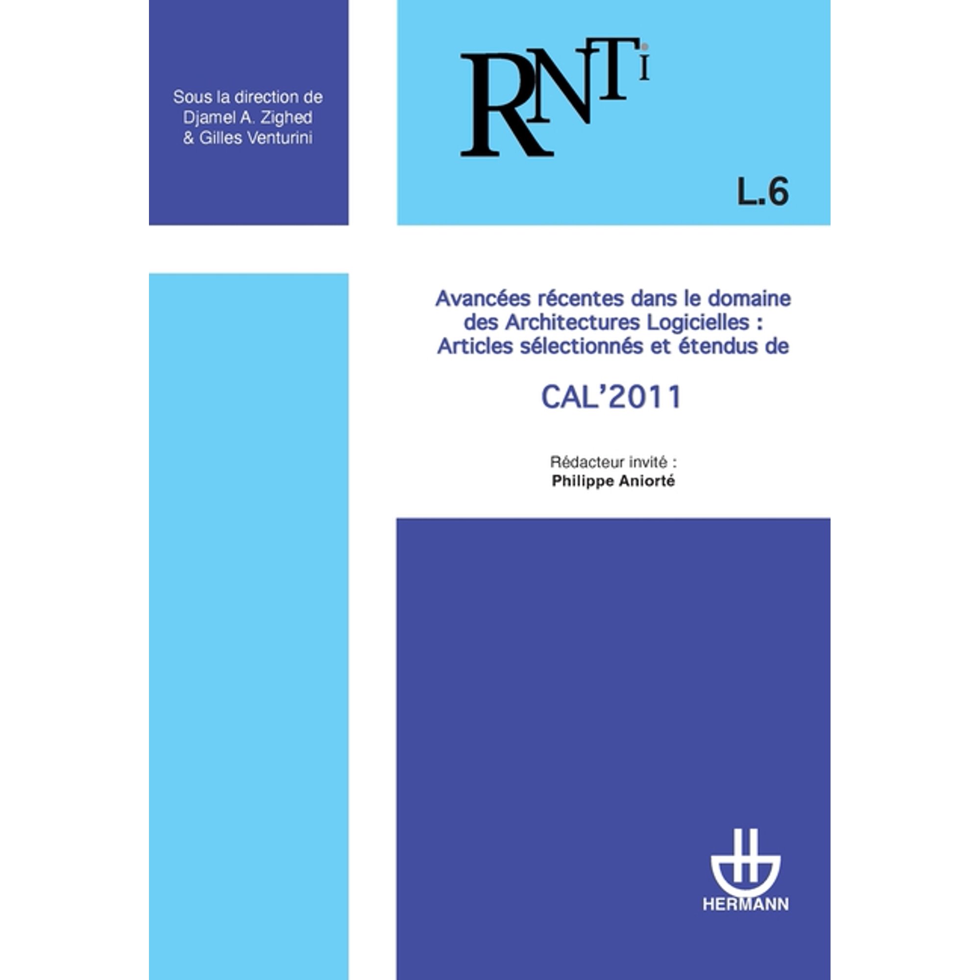 HR.Rnti Revue des nouvelles technologies de l information n° L-6: Avancées récentes dans le domaine des architectures logiciell (Paperback)